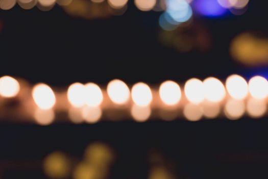 blurred city lights in the night, bokeh background, abstract background