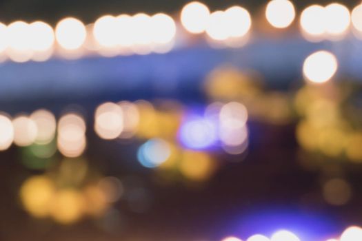 blurred city lights in the night, bokeh background, abstract background