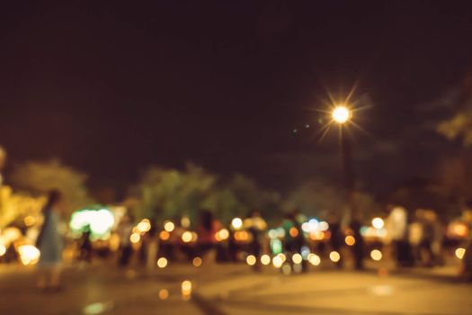 blurred city lights in the night, bokeh background, abstract background