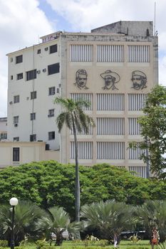 Havana, Cuba, - AUGUST 2013. The portraits on the building. Three leaders of the Cuban communist regimen: Fidel Castro, Che Guevara y Karl Marks.







Center of the old Havana city in Cuba, view at the architectural monuments.