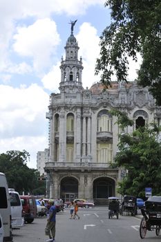 Havana, Cuba, August 2013.  The Iglesia y Monasteio de San Francisco de Asis in the Plaza of the same name in Havana Vieja.