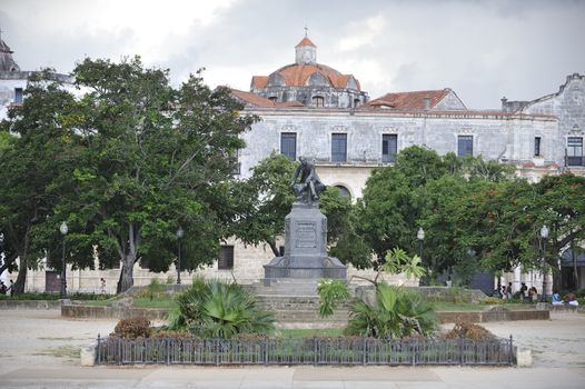 Havana, Cuba, - August 2013. Castle, Castillo de la Real Fuerza, historic city centre of Havana, Habana Vieja, Old Havana, Cuba, Greater Antilles. The Castle is bordering the Plaza de Armas and was originally built to defend against attack by pirates.