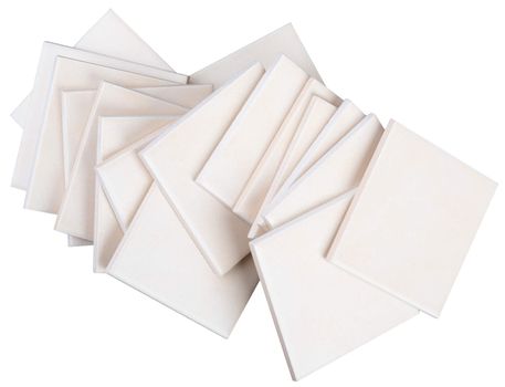 Stack of tiles on isolated white backround 