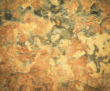 abstract background or texture old sand plaster ocher paint