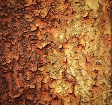 abstract background or texture The aged paint coating on iron