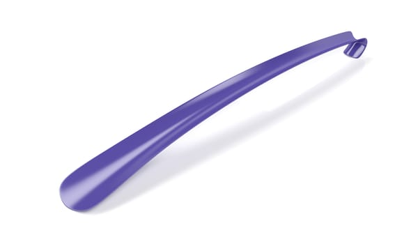 Shoehorn on white shiny background