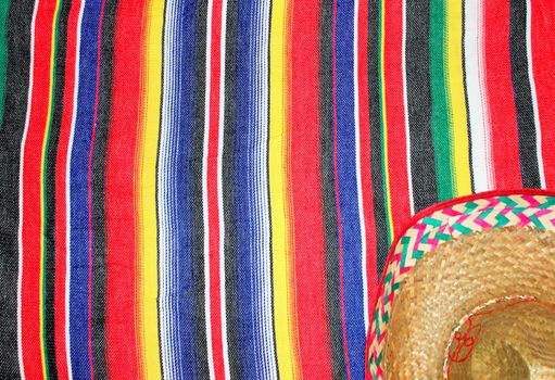 mexican traditional cinco de mayo rug poncho fiesta with stripes