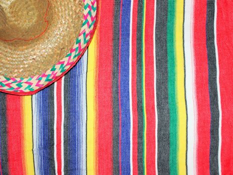 mexican traditional cinco de mayo rug poncho fiesta with stripes