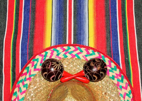 Mexico traditional cinco de mayo rug poncho