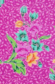 Beautiful pink batik patterns traditional of Thailand.