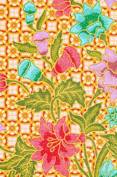 Traditional batik sarong pattern background