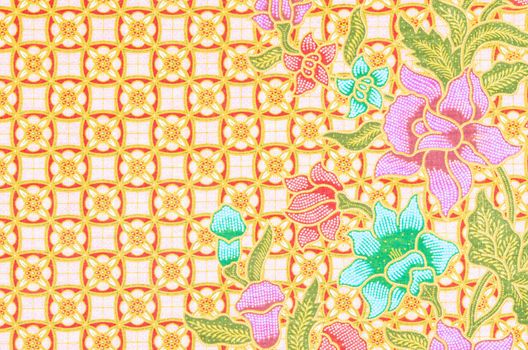 Traditional batik sarong pattern background