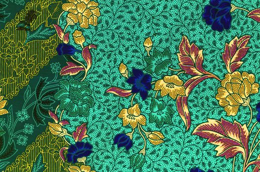 Traditional batik sarong pattern background