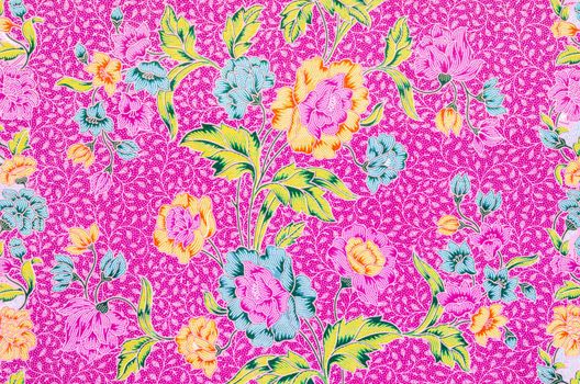 Close up pink batik pattern of traditional.
