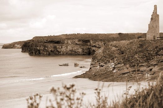 Ballybunion Sea & Cliff Rescue Service at ballybunion cliffs castle and beach of county kerry ireland