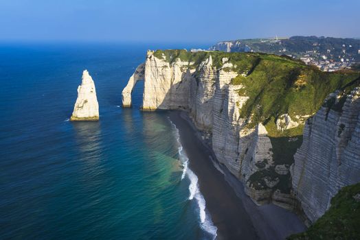 Falaise d'Amont cliff at Etretat, Normandy, France