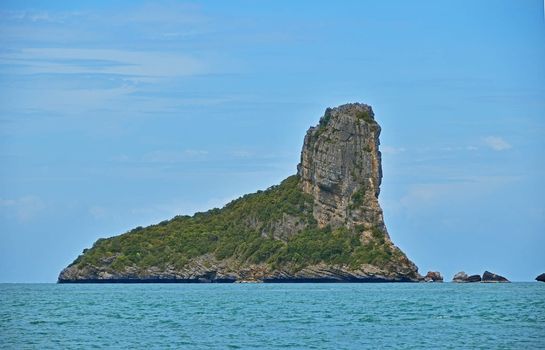 Beautiful island landmark in Ang Thong National Marine park in Thailand sea