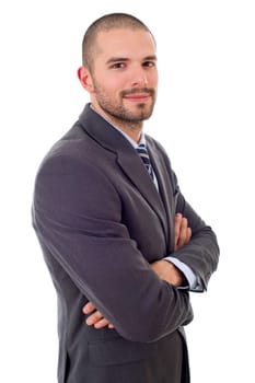 young business man portrait isolated on white