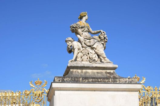 Grand Statue of woman  at Versailles