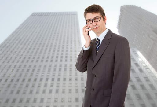 young business man on the phone, at the office