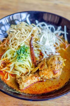 Egg Noodle in Chicken Curry (Kao Soi Kai )