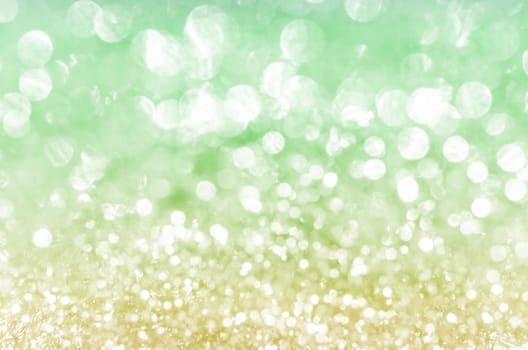 Defocused gold and green abstract christmas background
