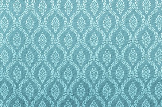 Thai art blue wall pattern for background