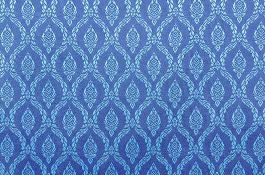 Blue Background of Thai style fabric pattern