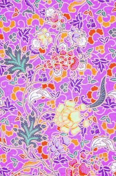 Colorful batik cloth fabric background