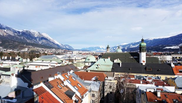Viewpoints oldtown in Innsbruck