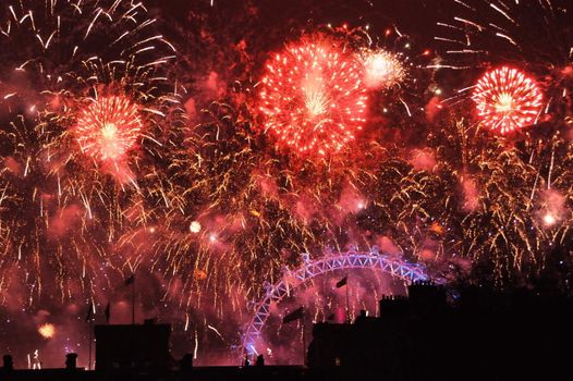 London new years fireworks display,