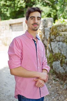 happy young casual man outdoor portrait