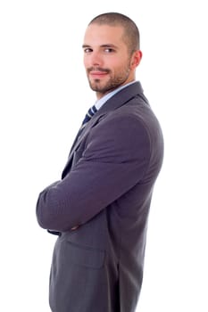 young business man portrait isolated on white