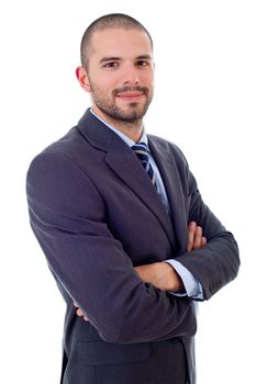 young business man portrait isolated on white