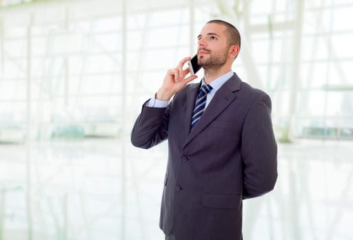 young business man on the phone, at the office