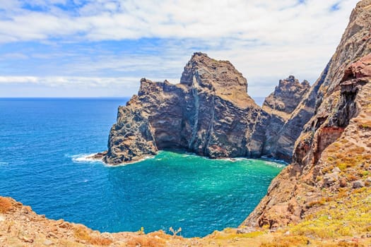 Mountainous landscape - peninsula Ponta de Sao Lourenco - east of Madeira