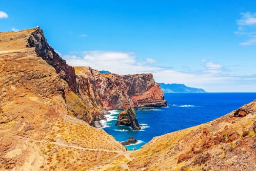 Mountainous landscape - peninsula Ponta de Sao Lourenco - east of Madeira