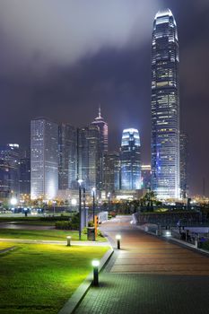 Hong Kong night view of skyline