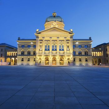 Federal Palace of Switzerland, Curia Confoederationis Helveticae, Bern, capital city of Switzerland