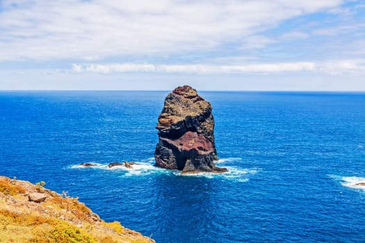 Rock in the Atlantic Ocean - peninsula Ponta de Sao Lourenco - east of Madeira