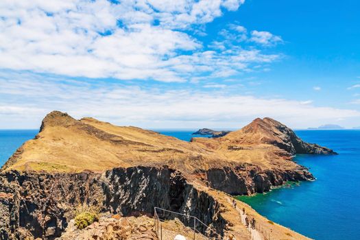 Madeira, Portugal - June 5, 2013: Mmountainous natural landscape - peninsula Ponta de Sao Lourenco - most easterly point of the island Madeira.