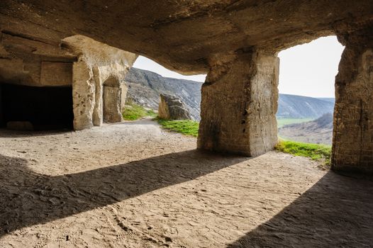 Abandoned limestone mines in Old Orhei, Moldova