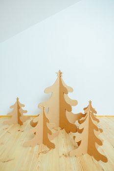 Christmas Tree Made Of Cardboard. Unique Trees. New Year