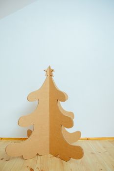 Christmas Tree Made Of Cardboard. Unique Trees. New Year