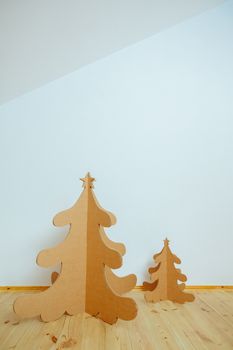 Christmas Tree Made Of Cardboard. Unique Trees. New Year