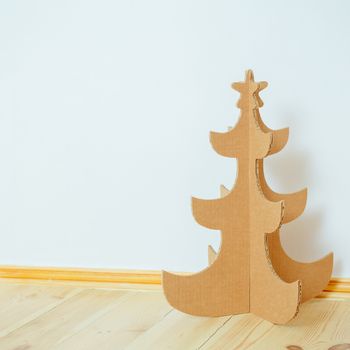 Christmas Tree Made Of Cardboard. Unique Trees. New Year