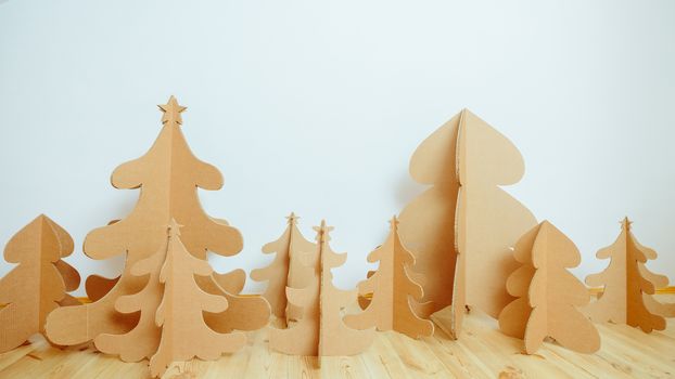 Christmas Tree Made Of Cardboard. Unique Trees. New Year