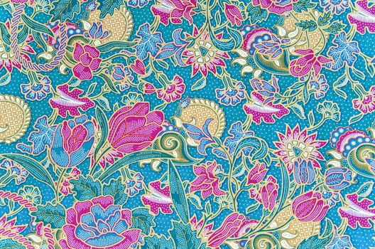 Traditional batik sarong pattern background