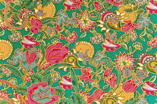 Traditional batik sarong pattern background