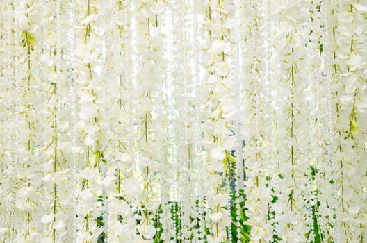 Backdrop for wedding white flowers ,Beautiful white flower for wedding decoration